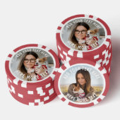 Benutzerdefinierte 2 Fotos und Text oder Name Pokerchips (Stapel)