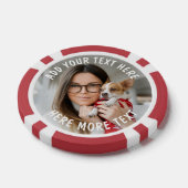 Benutzerdefinierte 2 Fotos und Text oder Name Pokerchips (Einzeln)