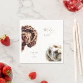 Benutzerdefinierte 2-Hunde-Doodle-Hochzeit III Ser Serviette (Beispiel)