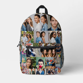 Benutzerdefinierte 32-Foto-Collage für Schule oder Bedruckter Rucksack