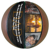 Benutzerdefinierte 3-Foto-Collage Basketball mit B (Vertikal)