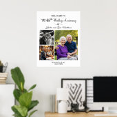 Benutzerdefinierte 3 Fotos 65. Hochzeitstag Willko Poster (Heimbüro)