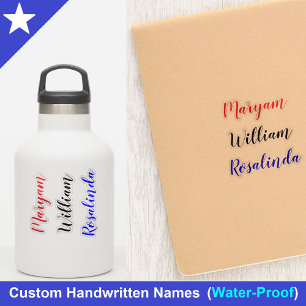Benutzerdefinierte 3 Namen, Text Schrift Wasserfla Aufkleber