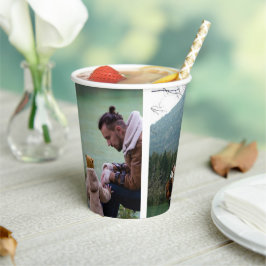 Benutzerdefinierte 3-teilige vertikale Fotocollage Pappbecher