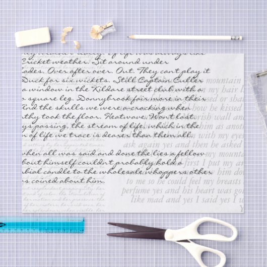 Benutzerdefinierte 3 Textblöcke Handgeschriebenes Seidenpapier (Handwerk)