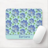 Benutzerdefinierte 3D-Blumen in Blau Mousepad (Mit Mouse)