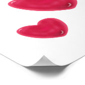 Benutzerdefinierte 3D-Jelly-Hearts und -Pünktchen  Poster (Ecke)