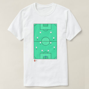 Benutzerdefinierte 442-Fußballformation Team-Aufst T-Shirt