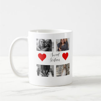 Benutzerdefinierte 4-Foto-Collage | 16. Geburtstag Kaffeetasse