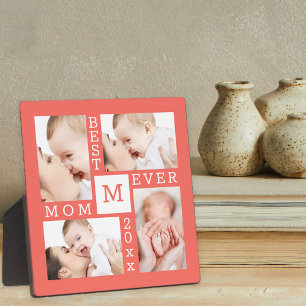 Benutzerdefinierte 4-Foto-Collage Beste Mutter All Fotoplatte
