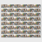 Benutzerdefinierte 4-Foto-Familienfreunde-Anlässe Geschenkpapier (Flach)