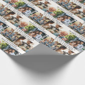 Benutzerdefinierte 4-Foto-Familienfreunde-Anlässe Geschenkpapier (Ecke)
