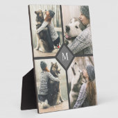 Benutzerdefinierte 4-Foto-Vorlage mit Monogramm Fotoplatte (Seite)