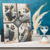 Benutzerdefinierte 4-Foto-Vorlage mit Monogramm Fotoplatte (Seite)