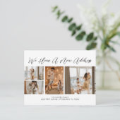 Benutzerdefinierte 4 Fotos Schwarz-weiße Lässige S Postkarte (Stehend Vorderseite)