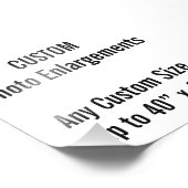 Benutzerdefinierte 4" x 4" Foto-Erweiterung, bis z Fotodruck (Ecke)