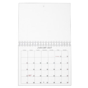 Benutzerdefinierte 5,5" L x 7" B Classic Squares Kalender