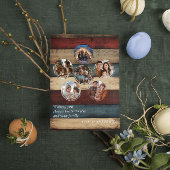 Benutzerdefinierte 5-Foto-Collage Osterpostkarte Einladung