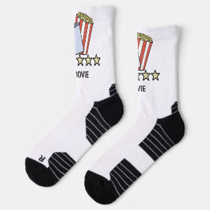Benutzerdefinierte 5-Sterne-Filmkritik Popcorn Get Socken