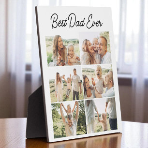 Benutzerdefinierte 6-Foto-Collage Bester Vater All Fotoplatte
