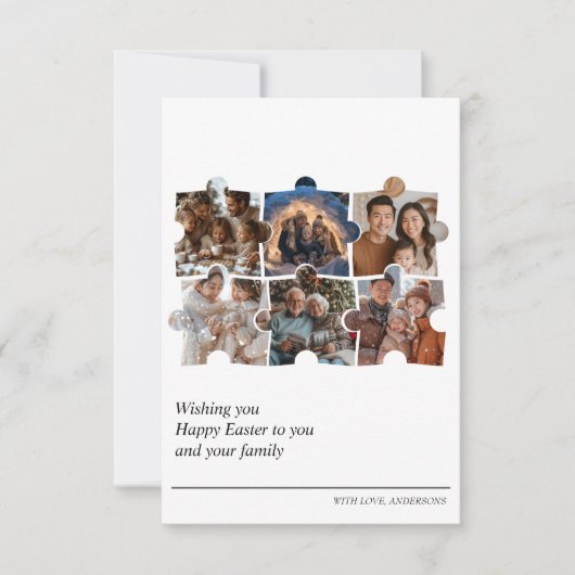 Benutzerdefinierte 6-Foto-Collage Osterpostkarte Einladung (Vorderseite)