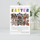 Benutzerdefinierte 6-Foto-Collage Osterpostkarte Einladung (Stehend Vorderseite)