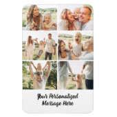 Benutzerdefinierte 6-Foto-Collage-Textnachricht Mo Magnet (Vertikal)