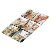 Benutzerdefinierte 6-Foto-Schwarz-Collage Modern E Magnet (Linke Seite)
