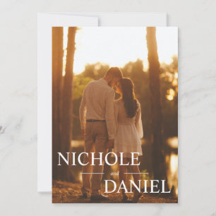 Benutzerdefinierte 6-Foto-TrendWedding Save the Da Einladung