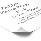 Benutzerdefinierte 6" x 6" Square Foto Druckvorlag (Ecke)