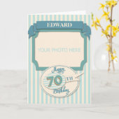 Benutzerdefinierte 70. Geburtstagskarte - Name und Karte (Gelbe Blume)