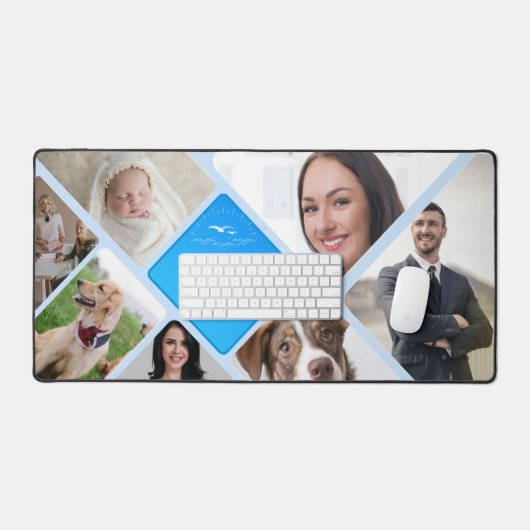 Benutzerdefinierte 7-Foto Collage Desk Mat mit Mon Schreibtischunterlage (Tastatur & Maus)