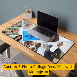 Benutzerdefinierte 7-Foto Collage Desk Mat mit Mon Schreibtischunterlage
