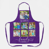 Benutzerdefinierte 7-Foto-Collage Familienname Zit Schürze (Vorderseite)