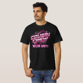 Benutzerdefinierte 80er Synthwave Chrome Cousin Cr T-Shirt (Vorne ganz)
