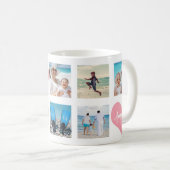 Benutzerdefinierte 8-Foto-Beste Tochterkollektion Kaffeetasse (VorderseiteRechts)