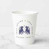 Benutzerdefinierte 8oz-Papierbecher | Becher mit I (Rückseite)