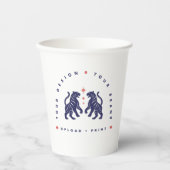 Benutzerdefinierte 8oz-Papierbecher | Becher mit I (Vorderseite)
