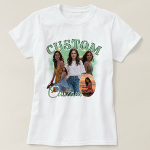 Benutzerdefinierte 90er Bootleg-Rap-Fotocollage, 9 T-Shirt