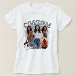 Benutzerdefinierte 90er Bootleg-Rap-Fotocollage, 9 T-Shirt