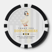 Benutzerdefinierte 911-Dispatcher-Gans mit Headset Pokerchips (Vorderseite)