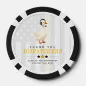 Benutzerdefinierte 911-Dispatcher-Gans mit Headset Pokerchips (Rückseite)