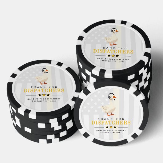 Benutzerdefinierte 911-Dispatcher-Gans mit Headset Pokerchips (Stapel)