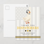 Benutzerdefinierte 911-Dispatcher-Gans mit Headset Postkarte (Vorne/Hinten)