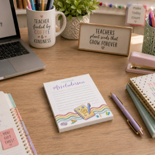 Benutzerdefinierte A Notiz von Cute Crayon Teacher Notizblock