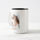 Benutzerdefinierte abgerundete Ecken Foto Familie Zweifarbige Tasse (Vorderseite Links)