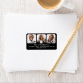 Benutzerdefinierte Abschluss 3 Foto Graduate Rücks Adressaufkleber (Insitu)