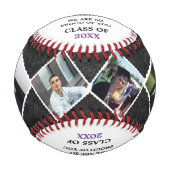 Benutzerdefinierte Abschluss 4-Foto-Klasse von 202 Baseball (Vorderseite)