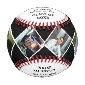 Benutzerdefinierte Abschluss 4-Foto-Klasse von 202 Baseball (Vorderseite)