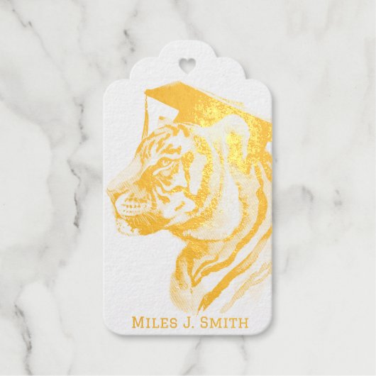 Benutzerdefinierte Abschluss-Foil-Vorzugstriche Geschenkanhänger (Vorderseite)